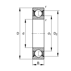 S 609-2Z, (j) DIN 625-1 (bio)(zhn)Ҫߴ, ɂ(c)g϶ܷ