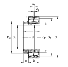 {(dio)ĝLS 22328-E1-K + H2328, (j) DIN 635-2 ˜ʵҪߴ, F׺;o